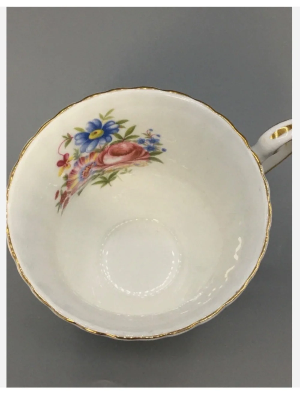 Paragon Bone China Tea Cup w/ Floral Interior Gold Trim England